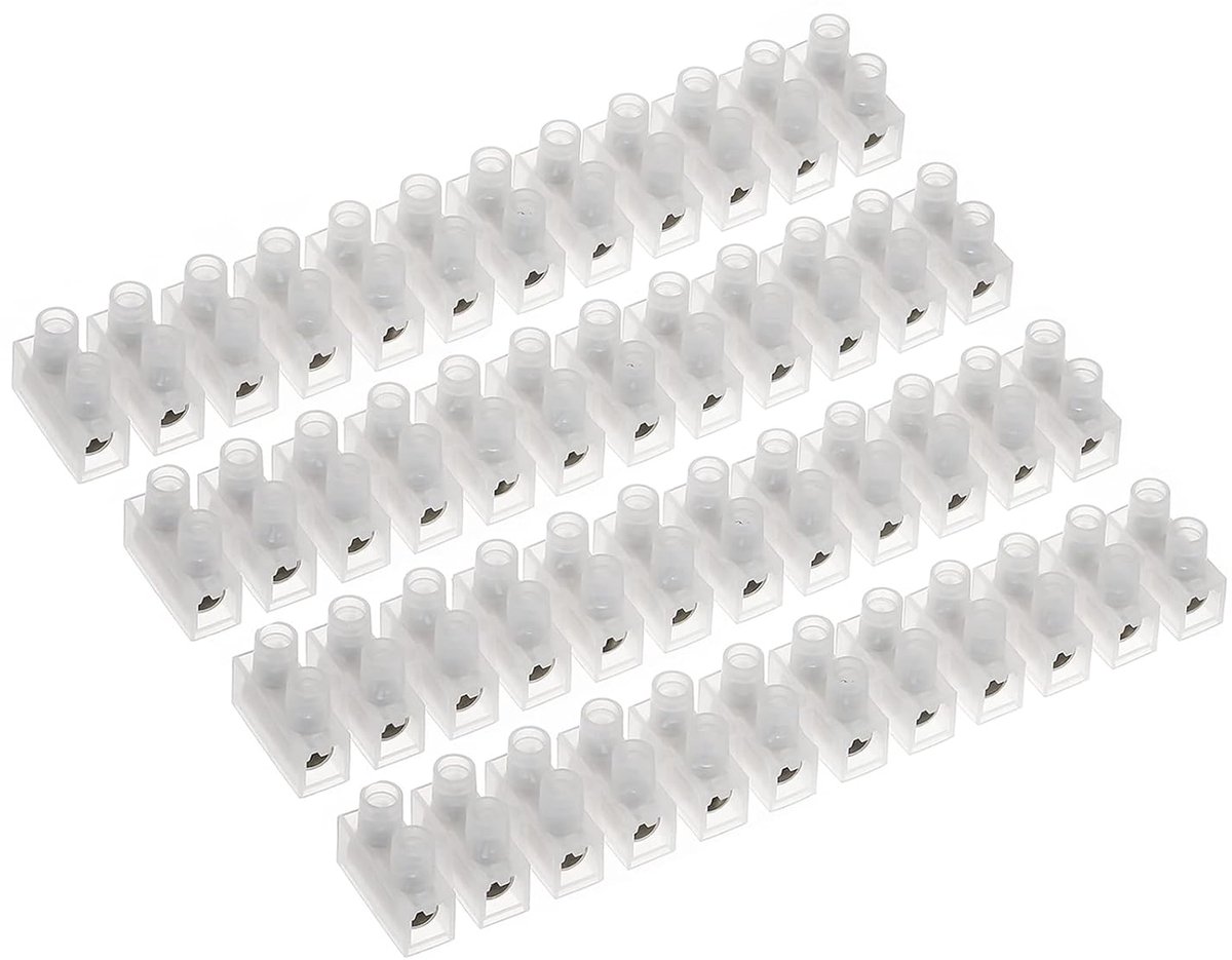 AUKENIEN 3A Transparent Chandelier Clamps 3 Amp Crown Clamp White Screw Clamp Wire Clamp 12 Pole Crown Clamp Double - ShopVlot