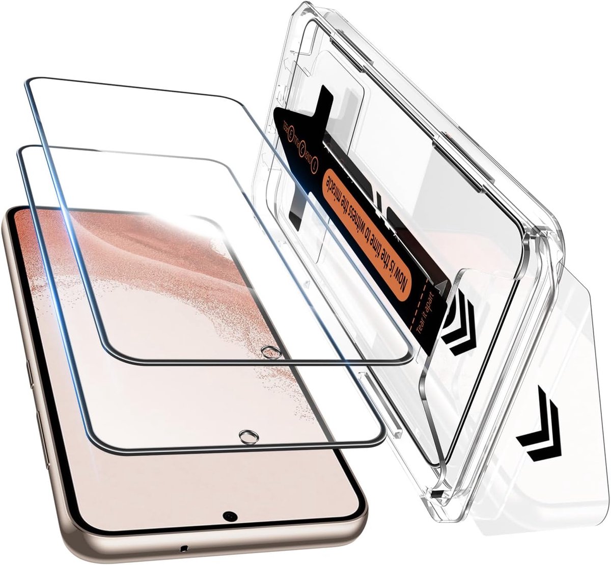 ZhuoFan Beschermfolie voor Samsung Galaxy S22/S23 5G, pantserbescherming, glas, 10H-hardheid, auto-installatie, 0 - ShopVlot