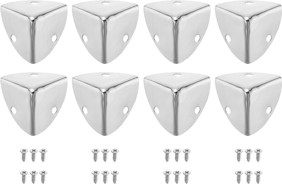 Solidchoice - Set van 8 Vintage Metalen Hoeken voor Meubelrandbescherming