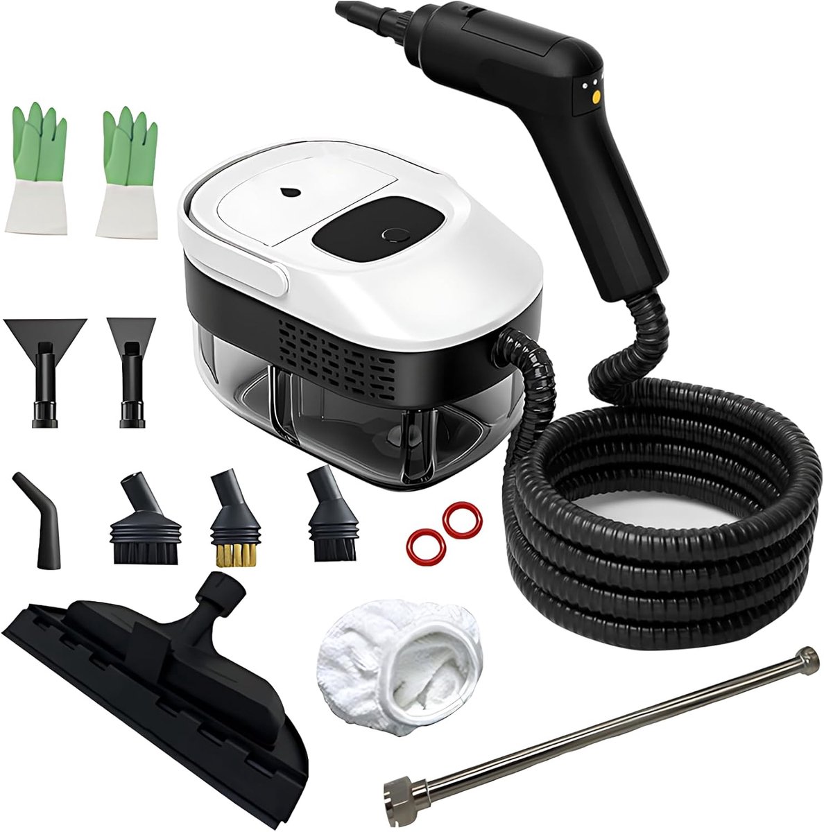 Steam Cleaner, 2500 W, Handheld Device with 1100 ml Water Tank, Multifunctional Steam Cleaning Device for Windows - ShopVlot