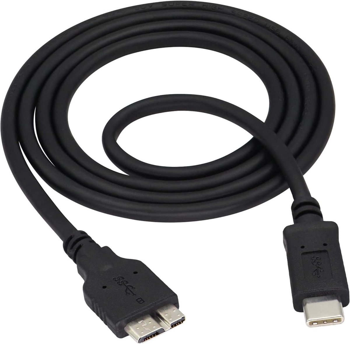 Datakabel - Type-C naar Micro B - Opslag Uitbreiden - 5Gbps Supersnel - 1 Meter - Zwart