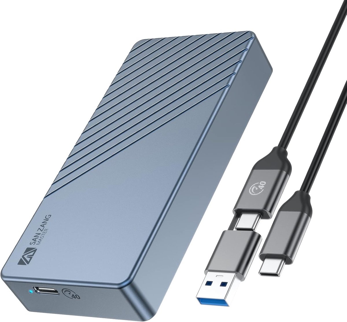 NVMe Enclosure Compatible with Thunderbolt 3/4 USB 4/3.2/3.1/3.0 Type C, SANZANG 40Gbit/s M.2 SSD Enclosure for 2280 - ShopVlot