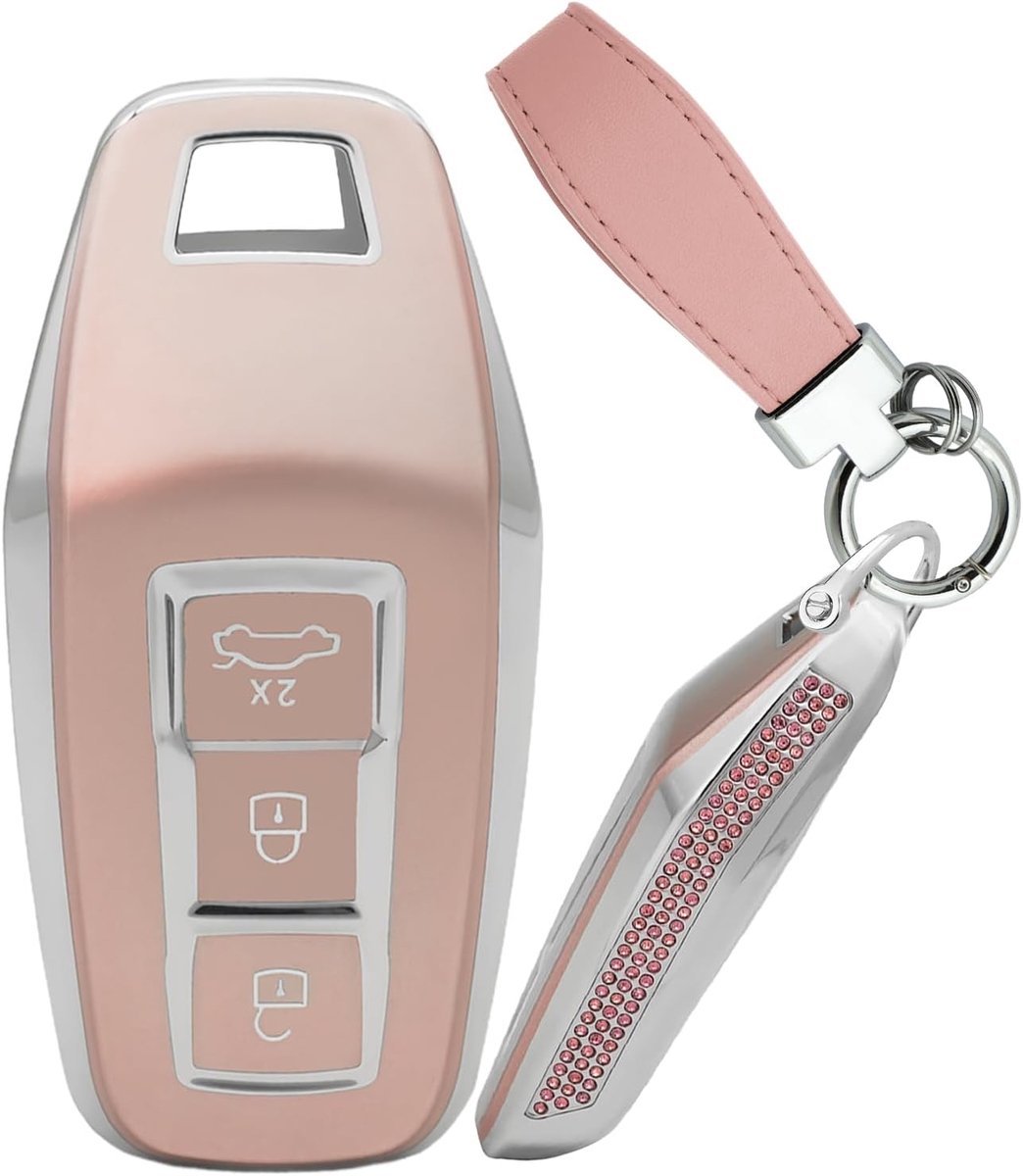 TPU Car Key Case Fit for Audi A5 Avant S5 A6 S6 Q5 SQ5 Q6 SQ6 Sportback E-tron SUV E-Hybrid 2025-Up, Key Case - ShopVlot