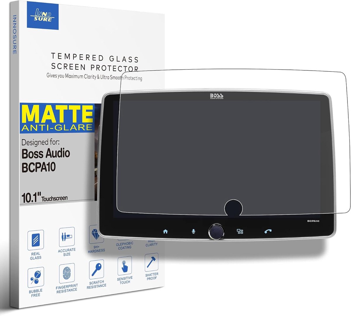 Tempered Glass Screen Protector for Boss Audio BCPA10 BCPA10W Single Din Car Radio 10 Inch Touch Screen Accessories 9H - ShopVlot