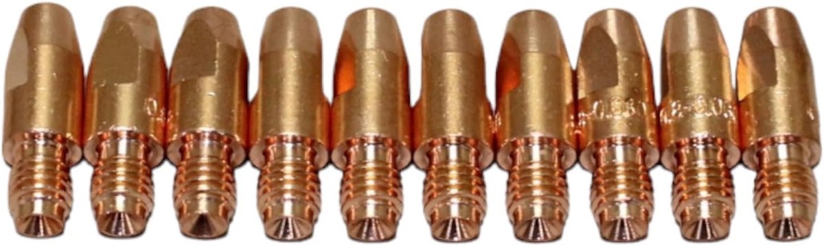 Der Meisterladen flow nozzle contact tube welding nozzles 10 pcs. 0,8mm-1,2mm M8x30 MIG/MAG Typ401/501 (10 pcs. 0,8 mm) - ShopVlot