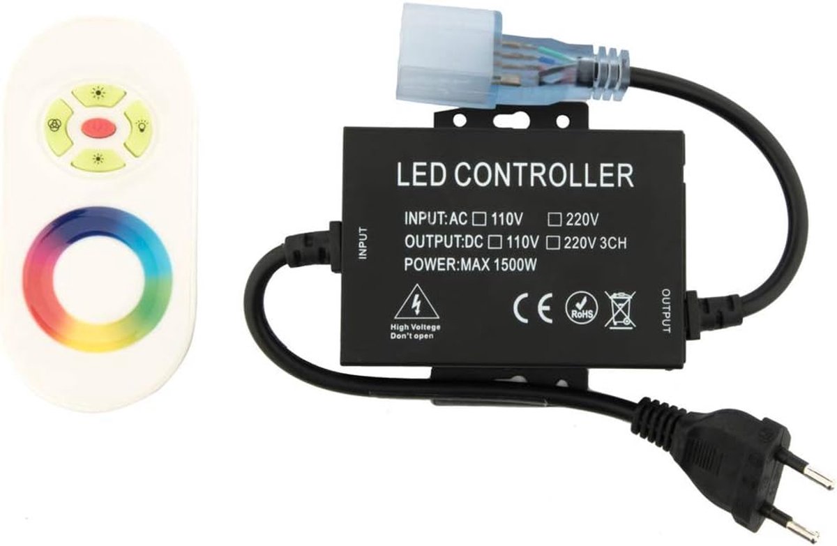 LED Neon Flex RGB Controller Plug With Touch Remote Control - ShopVlot