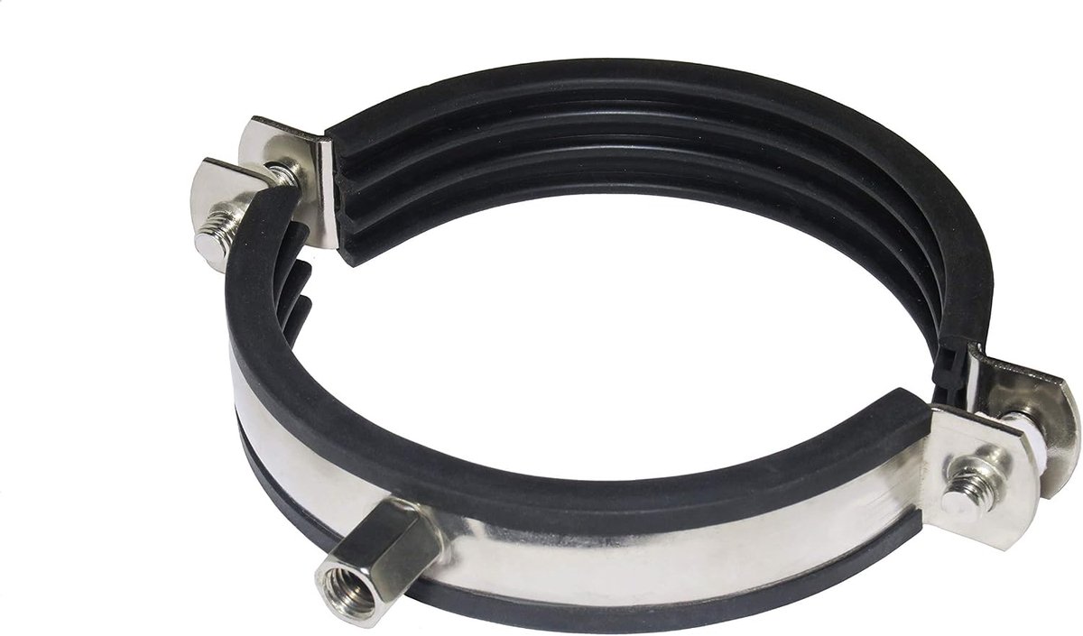 Rohrfix-24 Stainless Steel Pipe Clamp V4A With Rubber Inlay 57-61mm / 2" - ShopVlot