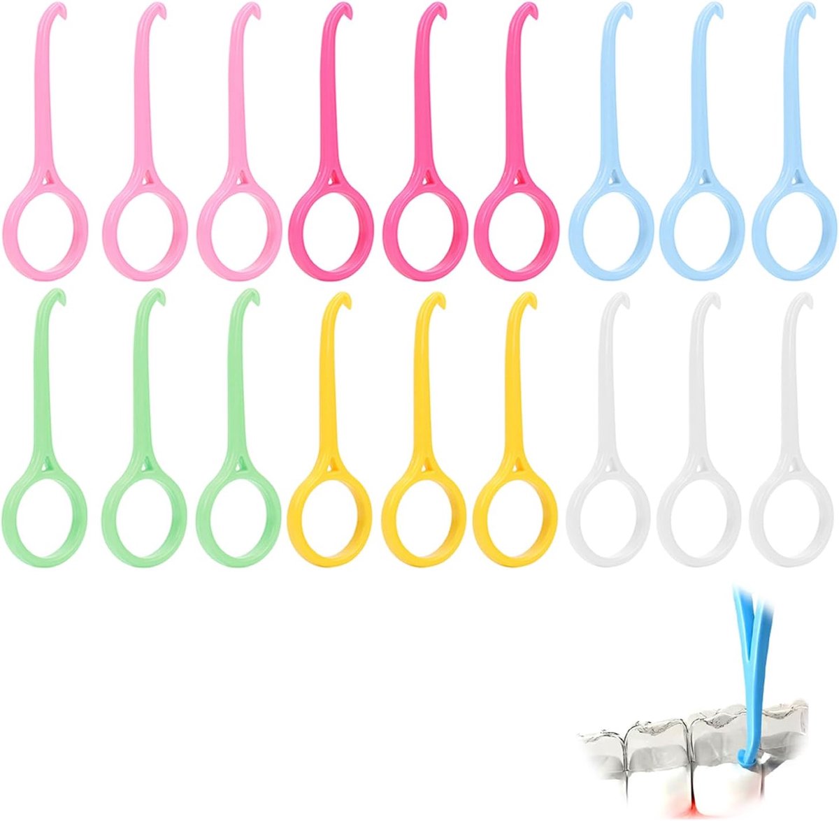 Align verwijdertools 18-delig - Kleurige orthodontische hulpmiddelen - Hygiënisch gebruik - ShopVlot