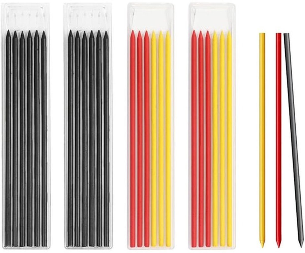 Potloodvullingen 2,8 mm - 24 Stuks - HB Vullingen - Duurzaam - Markeringsgereedschap - Houtbewerking - Hoge hardheid - Markeerstiften