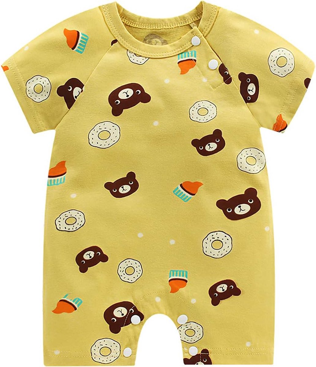 Babykleedjes korte mouw - schattige cartoonprint - voor 0-18 maanden - ideaal voor de zomer - ShopVlot