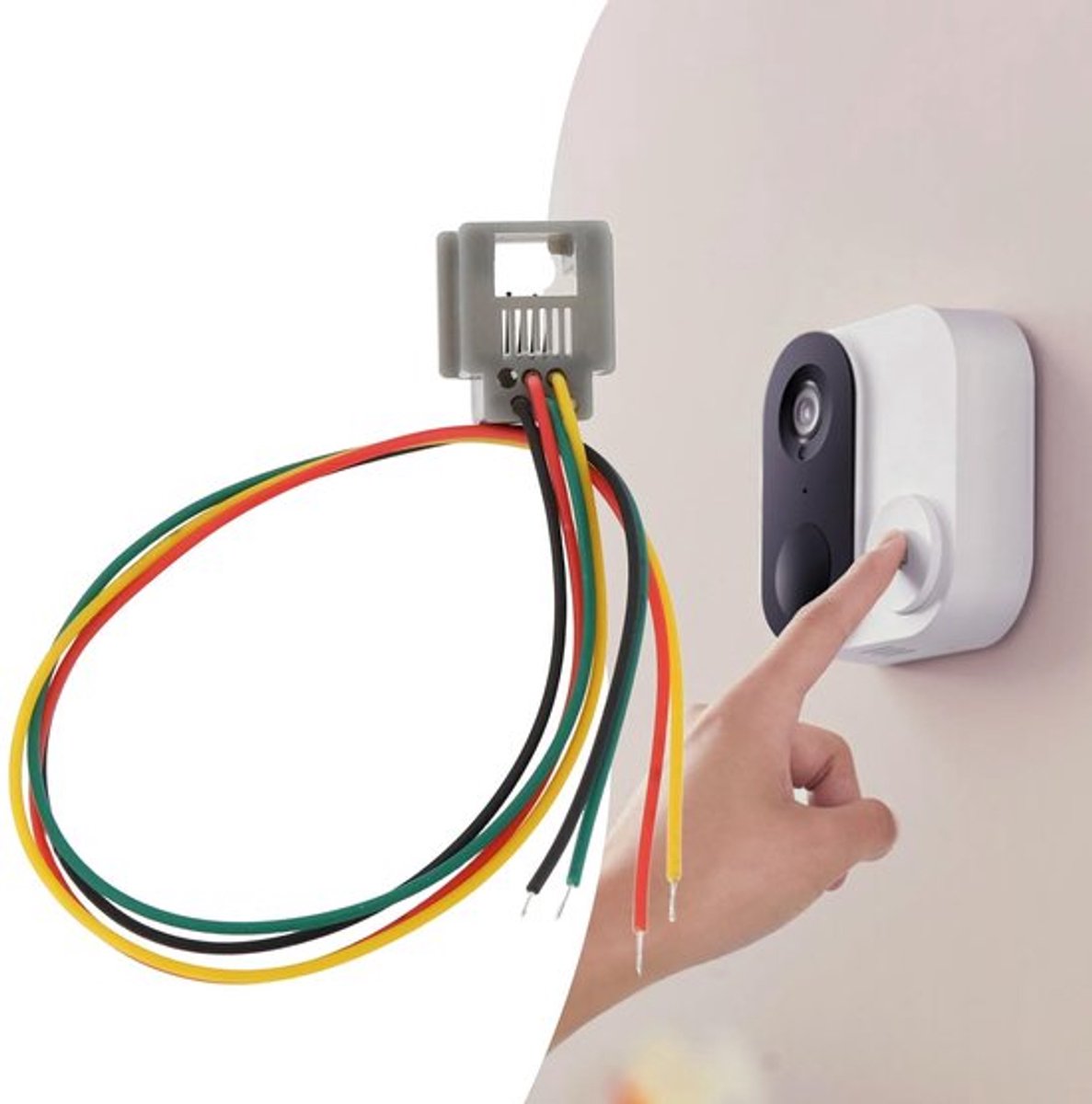 Telefoonkabel 20 cm - 4x 6P4C RJ11/RJ12 - Compatibel met telefoons/faxapparaten - Korte afstandsverbinding - Geschikt voor intercom/deurbel