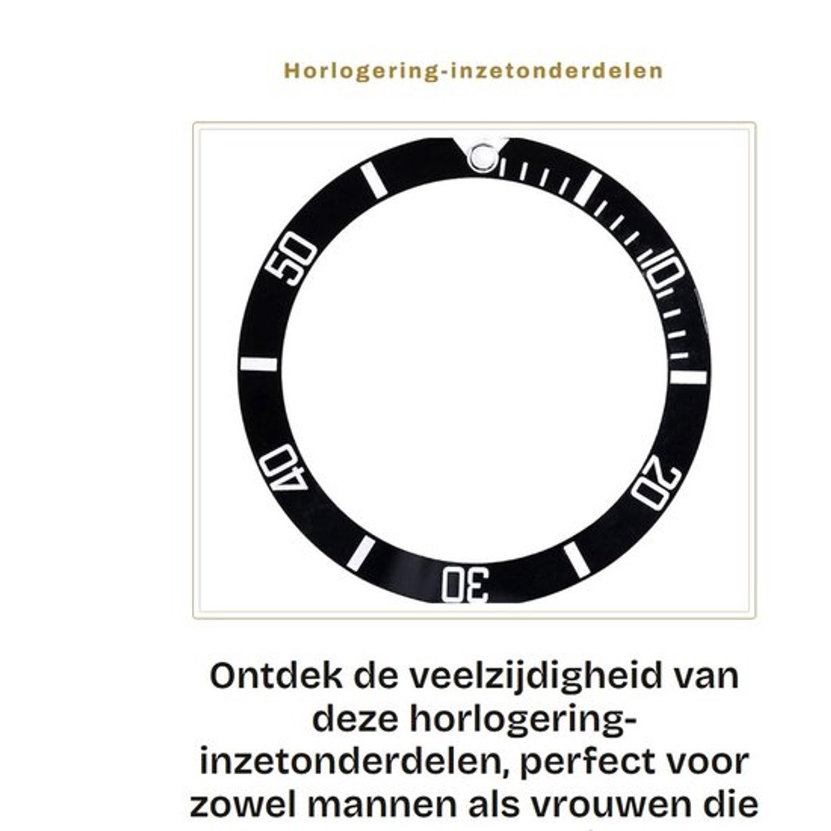 Bezel-inzetlus Lichtgewicht Kunststof - Vervangingsonderdeel - Horlogeaccessoires - Modieuze Inzetstukken - 4 Kleuren - Exquise Uiterstraling - Horloge-inzetstuk