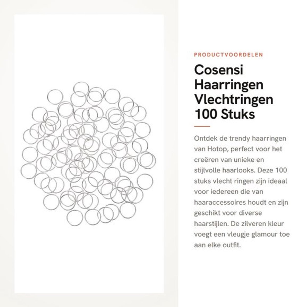 Haarringen 100 Stuks - Vlechtringen - Haaraccessoires - Clips - Haarstrik - Multifunctioneel