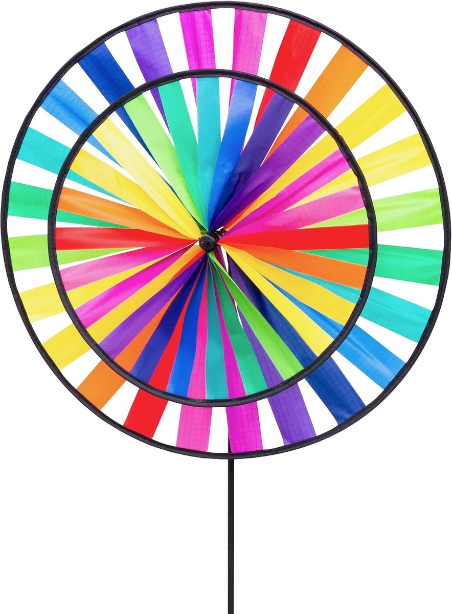 Girouette 44 x 12 x 96 cm - Multicolour - Regenboogontwerp - Leuk voor alle leeftijden - ShopVlot