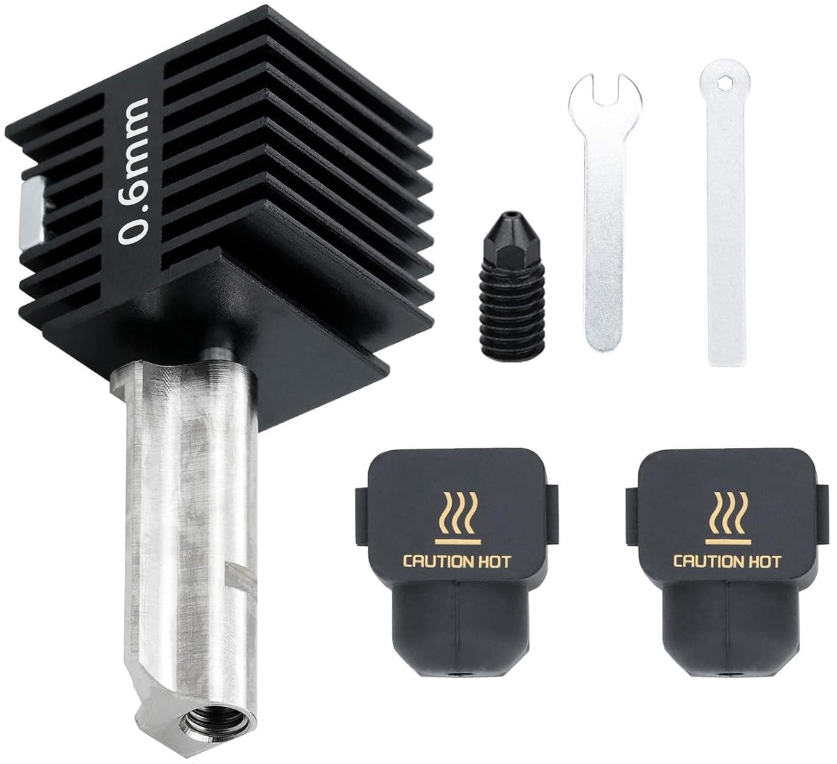Hotend Printkop A1 Mini - Hoge Temperatuur Staal Nozzle - Inclusief 2 x Siliconen Cover - Voor Snelle Warmtegeleiding - ShopVlot