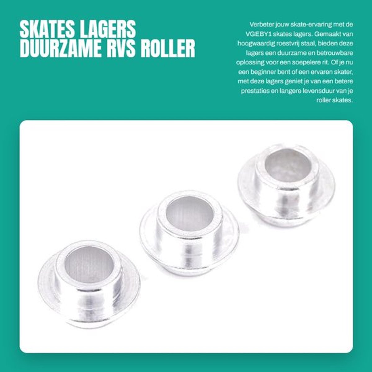 Skate Bearing Hoogwaardige Roestvrij Stalen - Roller Skate Bushing - 15 Stuks - Duurzaam - Geschikt voor Kinderen en Volwassenen - Essentieel Accessoire