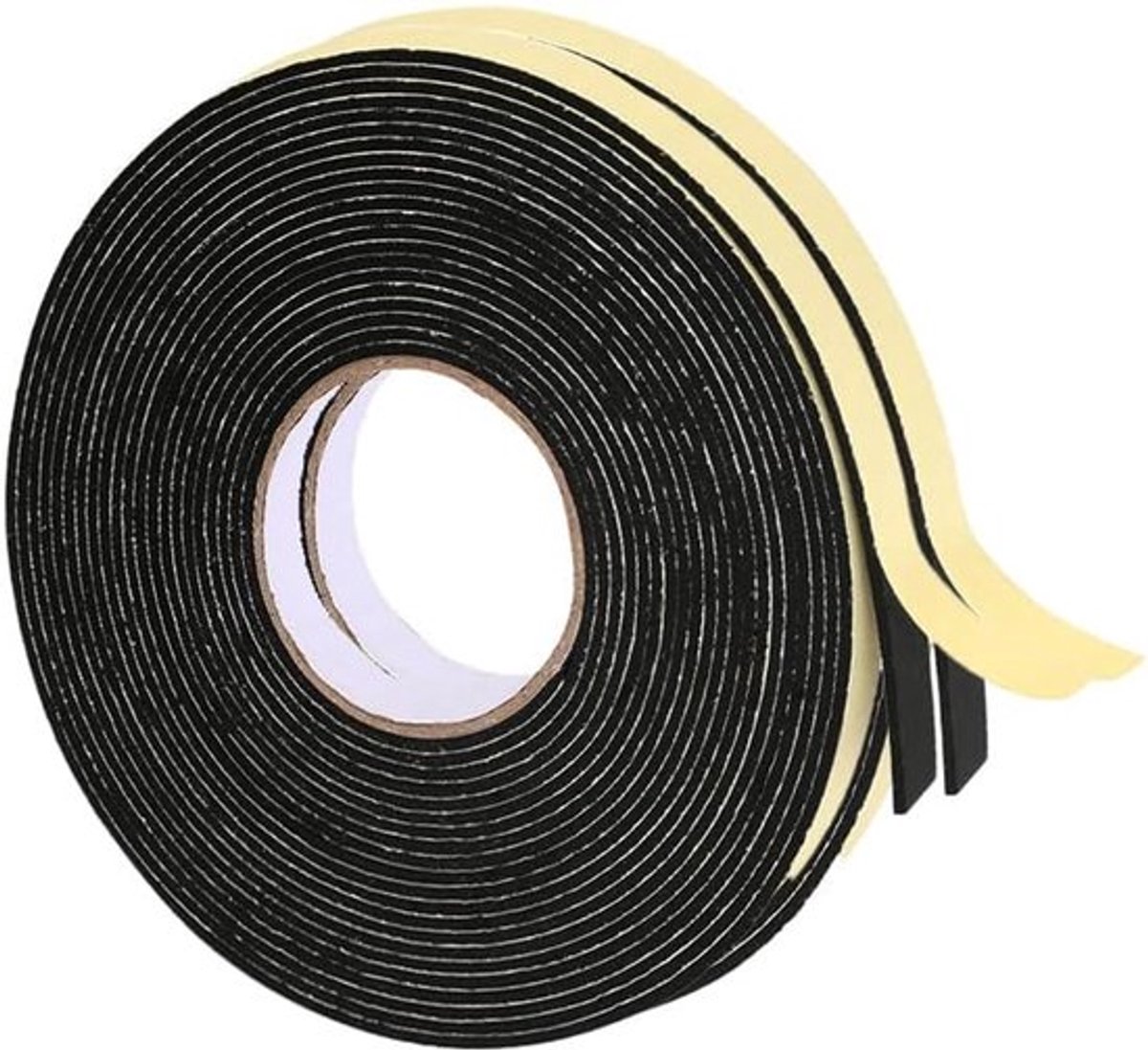 SnelShoppen - EVA Foam Isolatietape 2 Rollen 15 m Zelfklevende Tape 10 mm x 2 mm voor Raam- en Deurranden, Tochtstrip, Geluidsisolatie, Stofbeschermin
