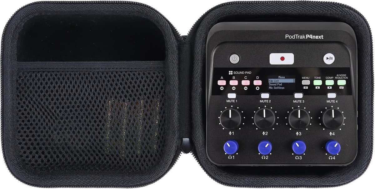 Lebakort Harde Hoes Compatibel met ZOOM PodTrak P4next Podcastrecorder - ShopVlot