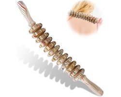 Massage roller and wood rod – professional anti-cellulite maderotherapy, 12 revolutions for firm body, deep relaxation - ShopVlot