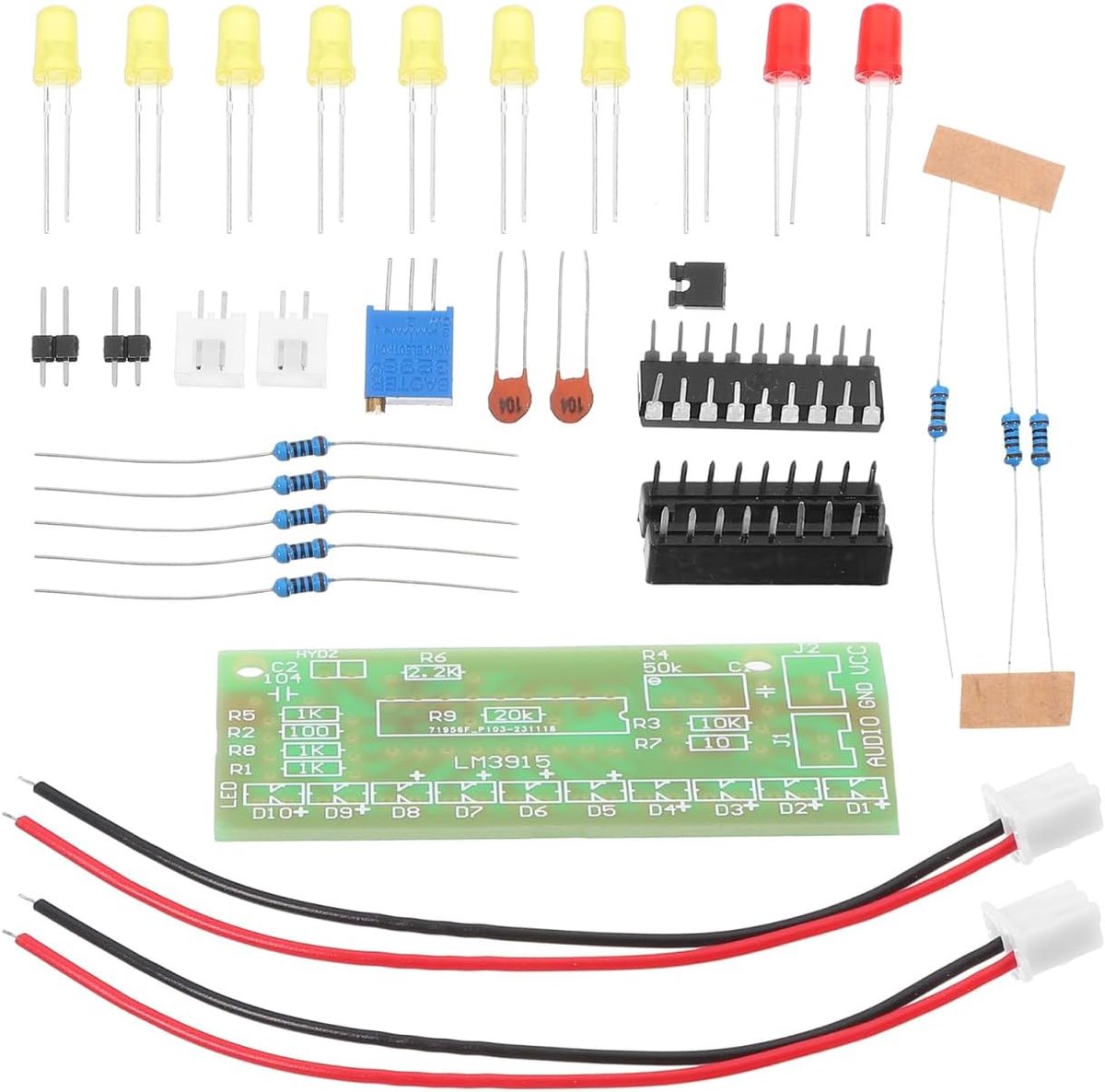 DIY audio niveau indicator kit - LED lichtindicator - Solderen voor beginners - Leer elektronica vaardigheden - ShopVlot