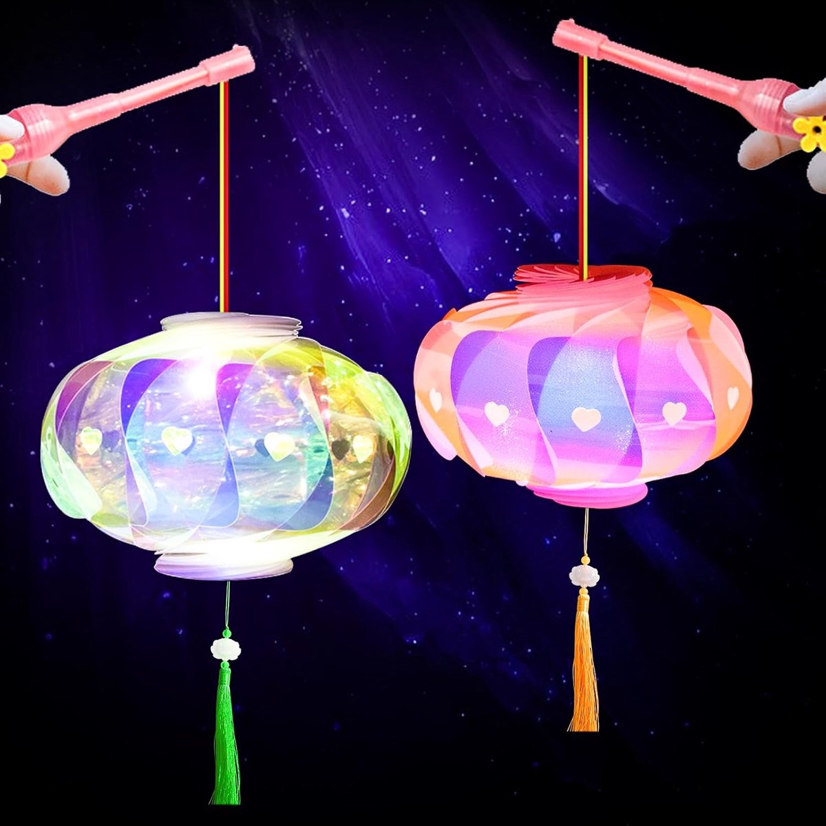 Kleurvolle Lantaarns - Knutselset voor Kinderen - Martin Lantaarn met Lantaarnstok - Perfect voor Feestjes - ShopVlot