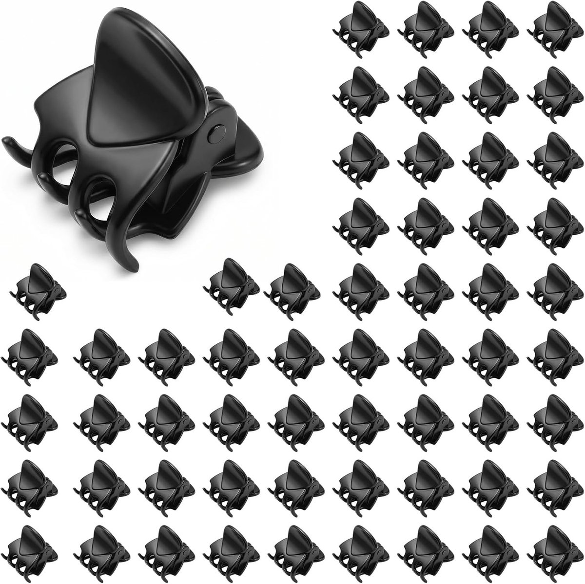 Mini Haarclips 60 Stuks - Kleine Haaraccessoires van 1.5cm - Plastic Haarclauwen voor Vrouwen en Meisjes - Perfect voor Haarstyling en Dagelijks Gebruik