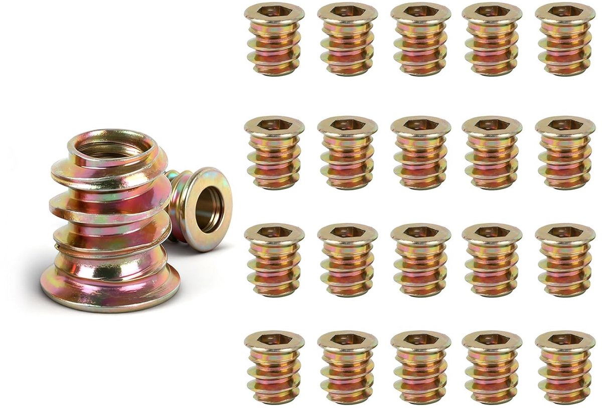Hexmoeren M5 x 10 mm - verzinkt staal - hoge corrosiebestendigheid - ideaal voor meubelassemblage - ShopVlot