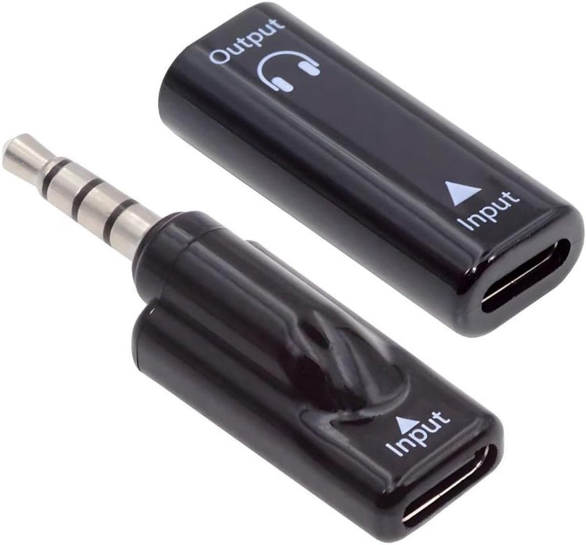 SnelShoppen - 2 Pack USB C naar 3.5mm Koptelefoon Jack Adapter met DAC Chip voor Hi-Res 16 Bit 48KHz Geluidskwaliteit, Perfect voor Hoofdtelefoon, Spe