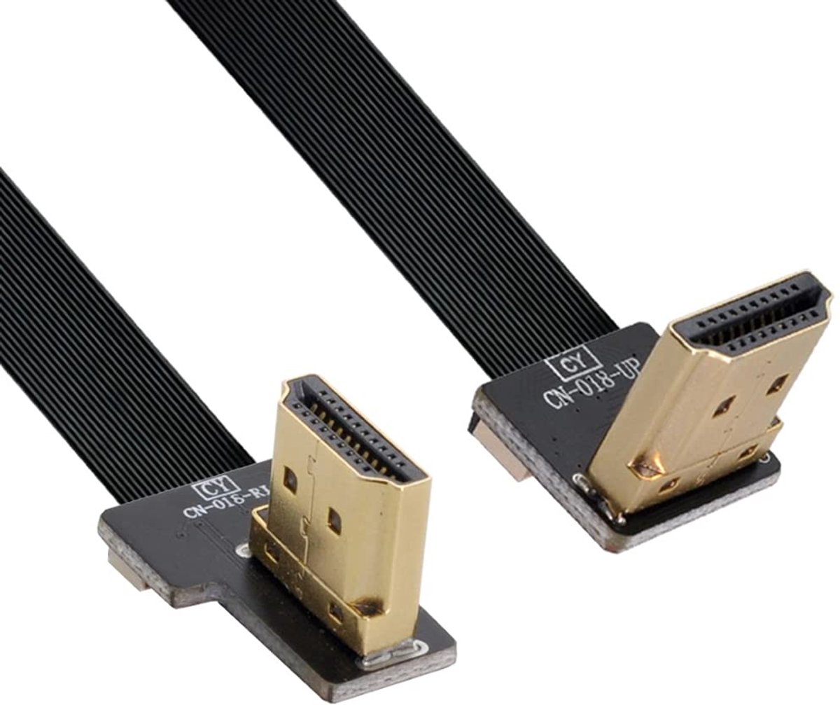 HDMI kabel 10cm - Dual 90 graden - Beveled Type A Male - Voor multicopter aeriële fotografie - ShopVlot