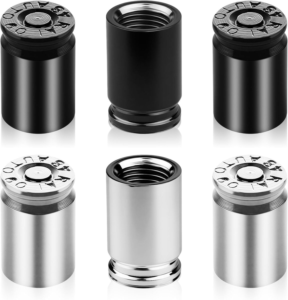Ventieldoppen set van 6 - Aluminium - Corrosiebestendig - Ideaal voor auto, vrachtwagen en fiets - ShopVlot