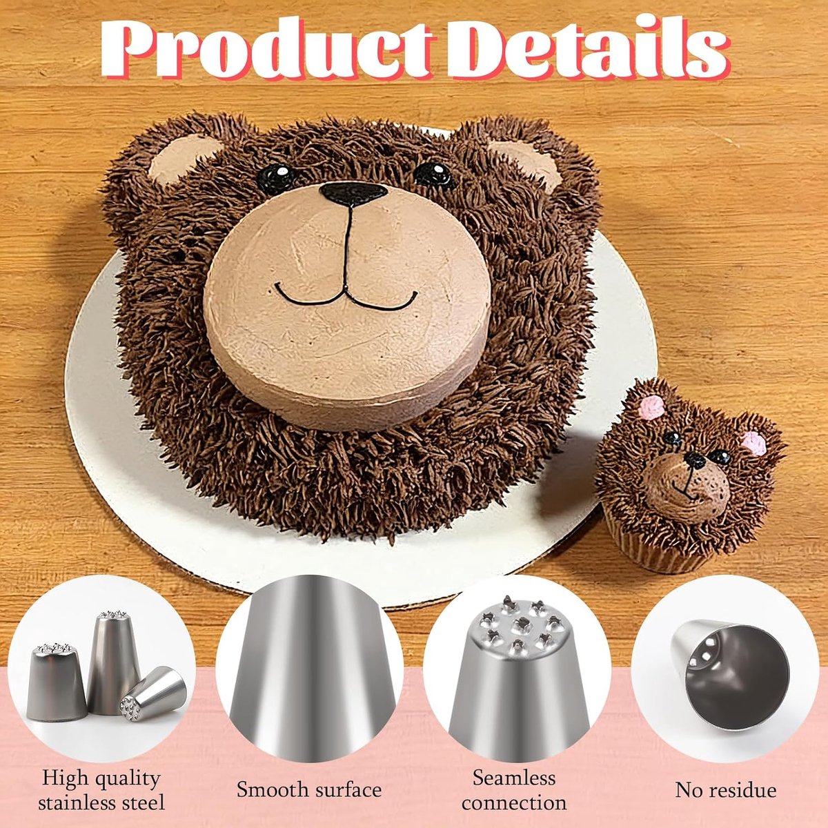 Piping bag set 55-delig - 50 wegwerp spuitzakken - 3 RVS nozzles - ideaal voor taarten en decoratie - ShopVlot