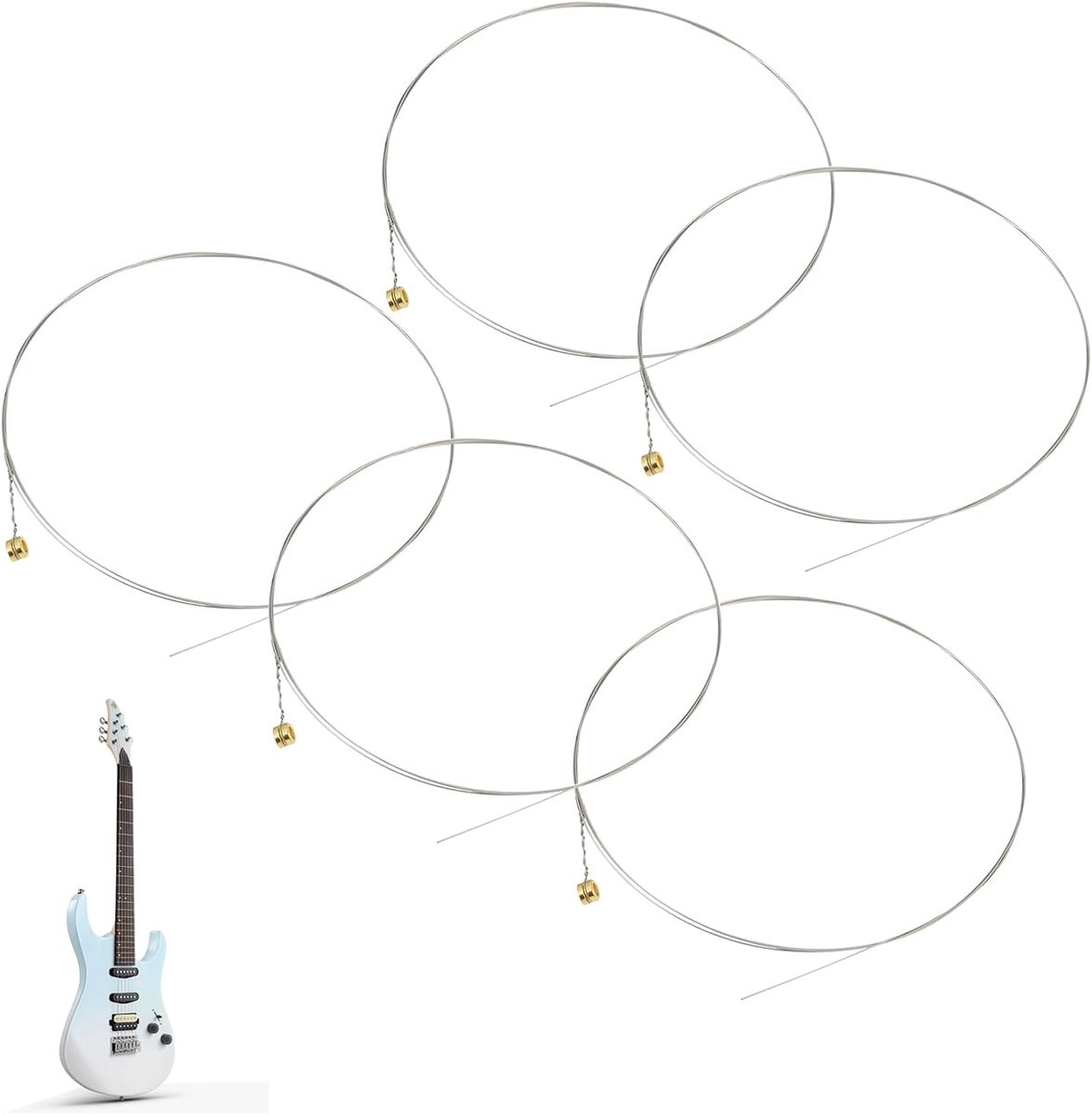 Reservesnaren elektrische gitaar 3x E 009 en 2x B 011 - hoogwaardig nikkel - rijk geluid - perfect voor live concerten - ShopVlot
