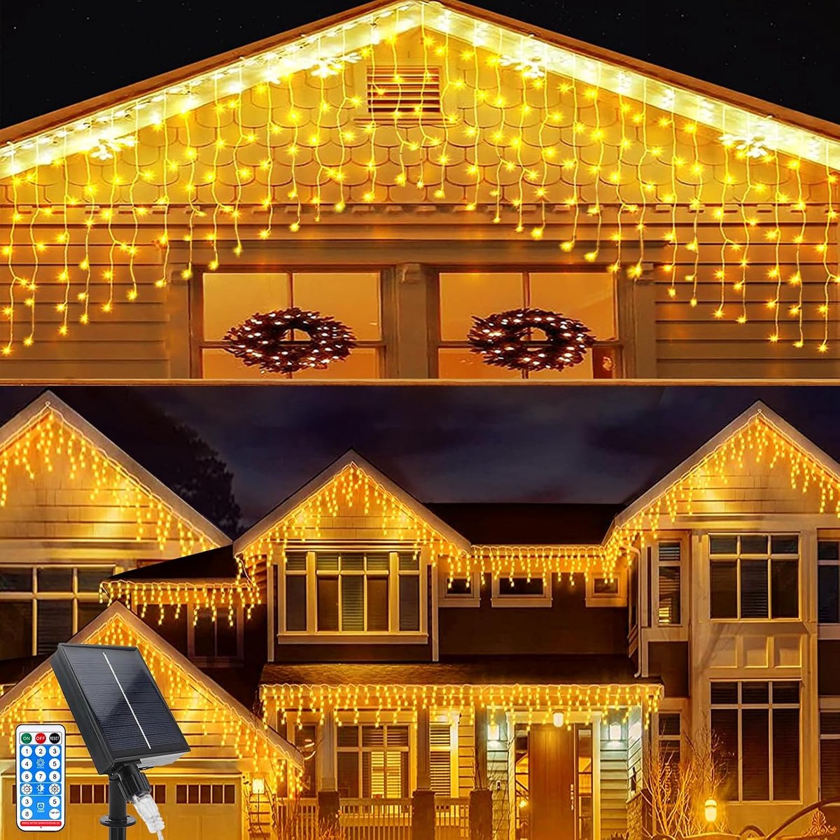 Led Solar Fairy Lights - 7m met 256 LEDs - Waterproof lichtgordijn - Ideaal voor buitenverlichting - ShopVlot