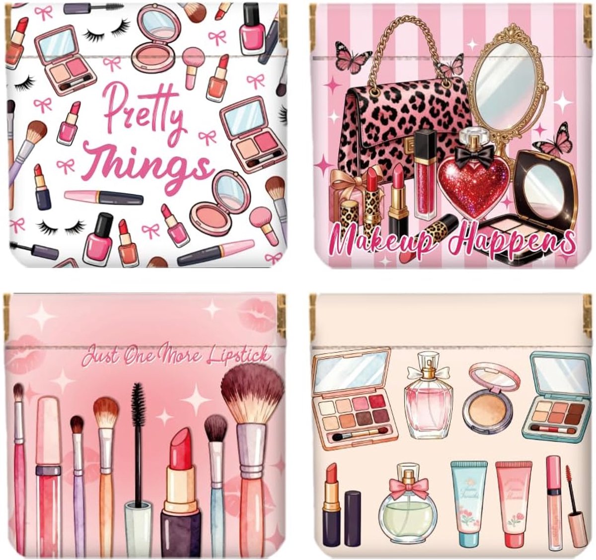 Leren portemonnee dames - klein formaat - 4 unieke ontwerpen - ideaal voor make-up en coins - ShopVlot