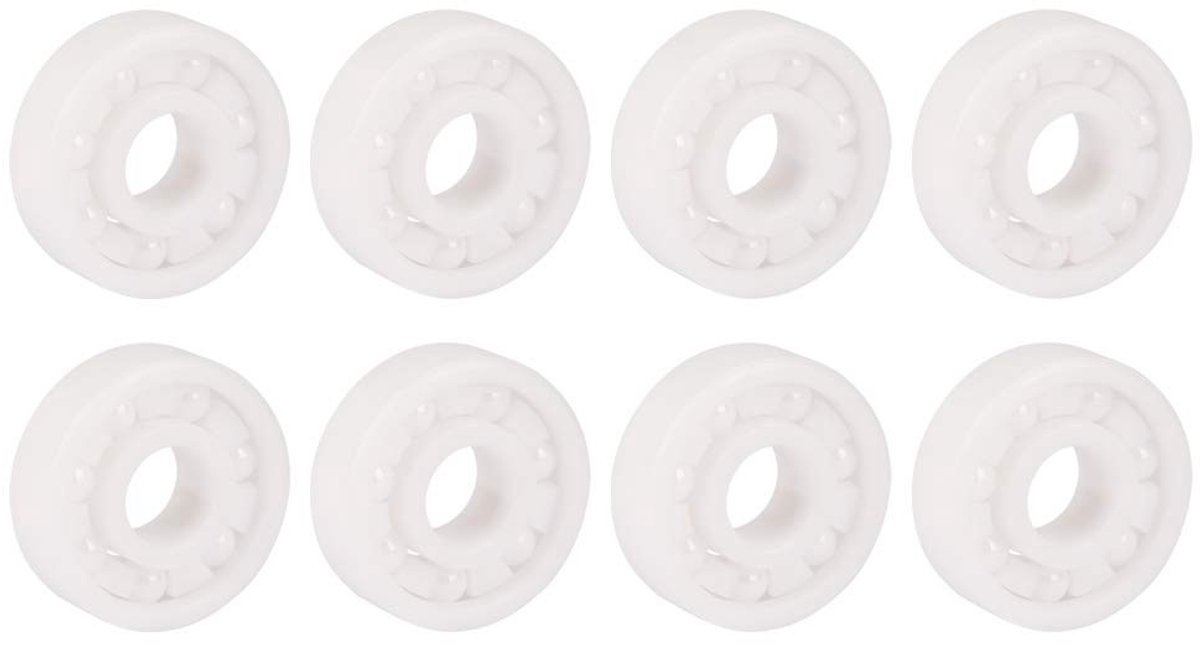Set van 8 Hoogwaardige 608-2RS kogellagers voor Skateboards, Inline Skates, Scooters en Rollerblades