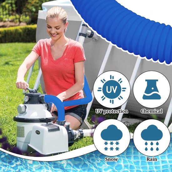 Solidchoice - 32 mm Zwembadslangen, 2 Stuks met 4 RVS Klemmen van Solidchoice — afbeelding 2