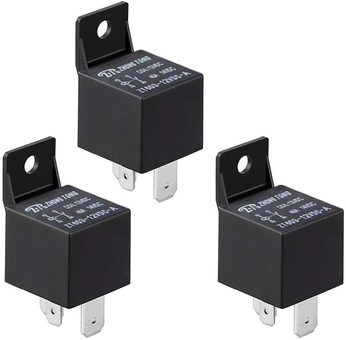 Solidchoice - Set van 3 12V 40A Auto Relais voor Diverse Toepassingen