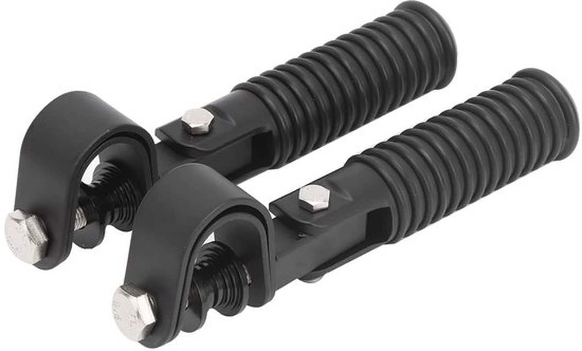 25 mm/1 inch snelweg motorfiets voetsteun, opvouwbare motorfiets voetsteunen, paar klem voetsteunhouders voor 1 inch motorfiets crash bar bescherming met 25 mm snelweg bescherming