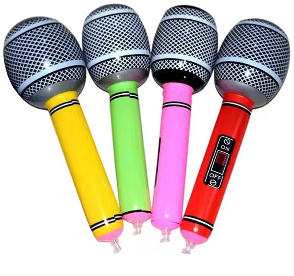 Solidchoice - Set van 4 Opblaasbare Microfoons voor Feesten