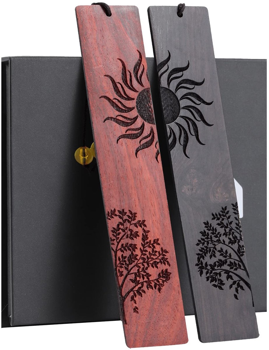 Solidchoice - Houten Boekenlegger met Gift Box voor Boekenliefhebbers
