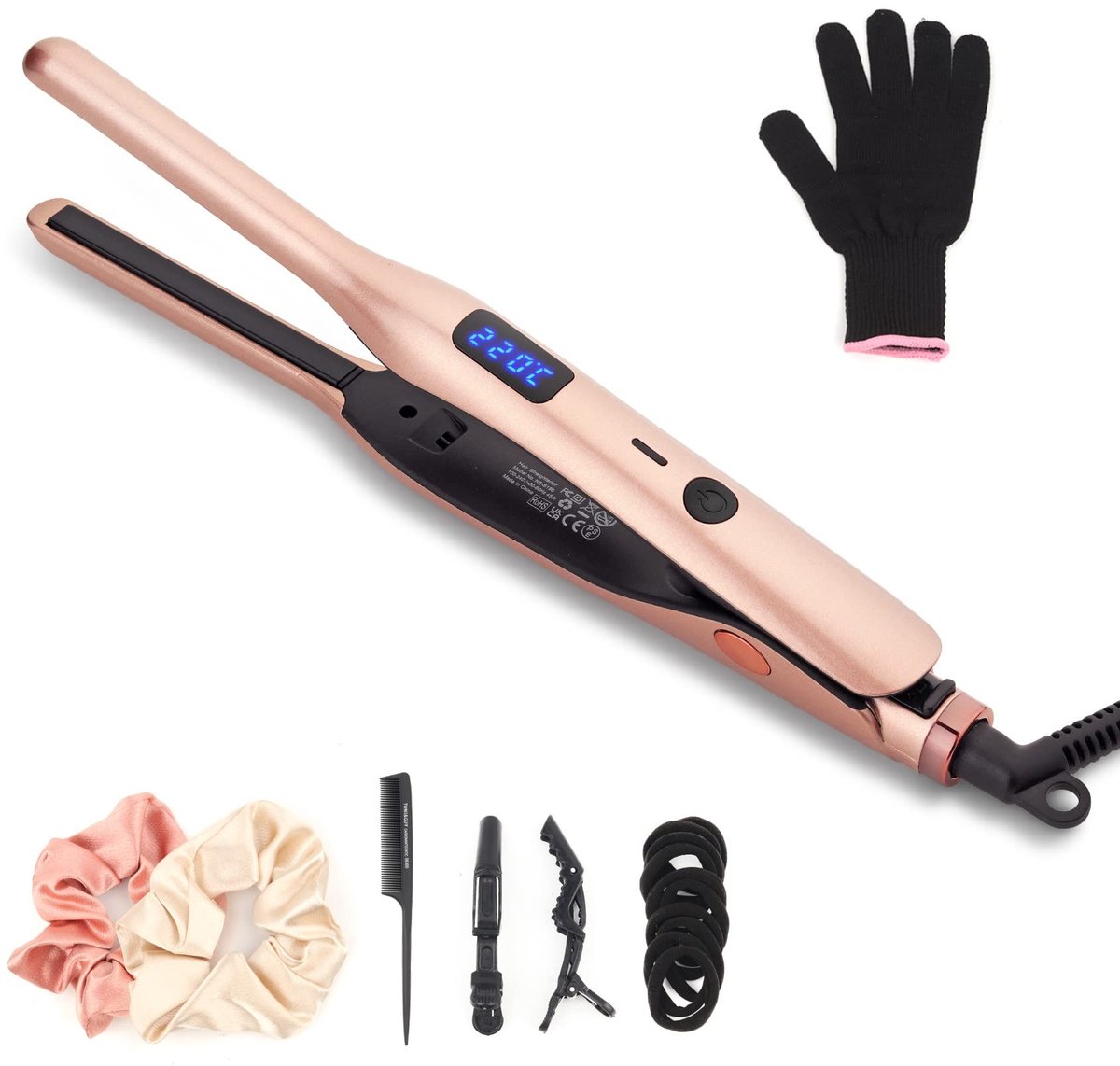 Solidchoice - Mini Haarstylers met Keramische Coating en LCD Display