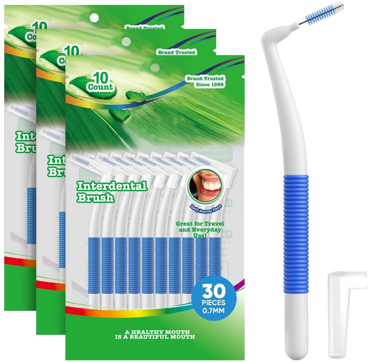 Solidchoice - L-vormige Interdentale Tandenborstels, 30 Stuks voor Tandenreiniging