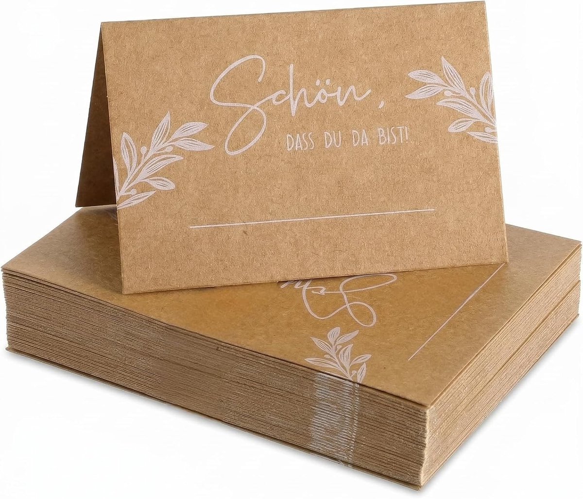 Tafelkaarten - Kraft - 11 x 8,5 cm - Duurzaam Kraftpapier - Voor Feesten en Evenementen