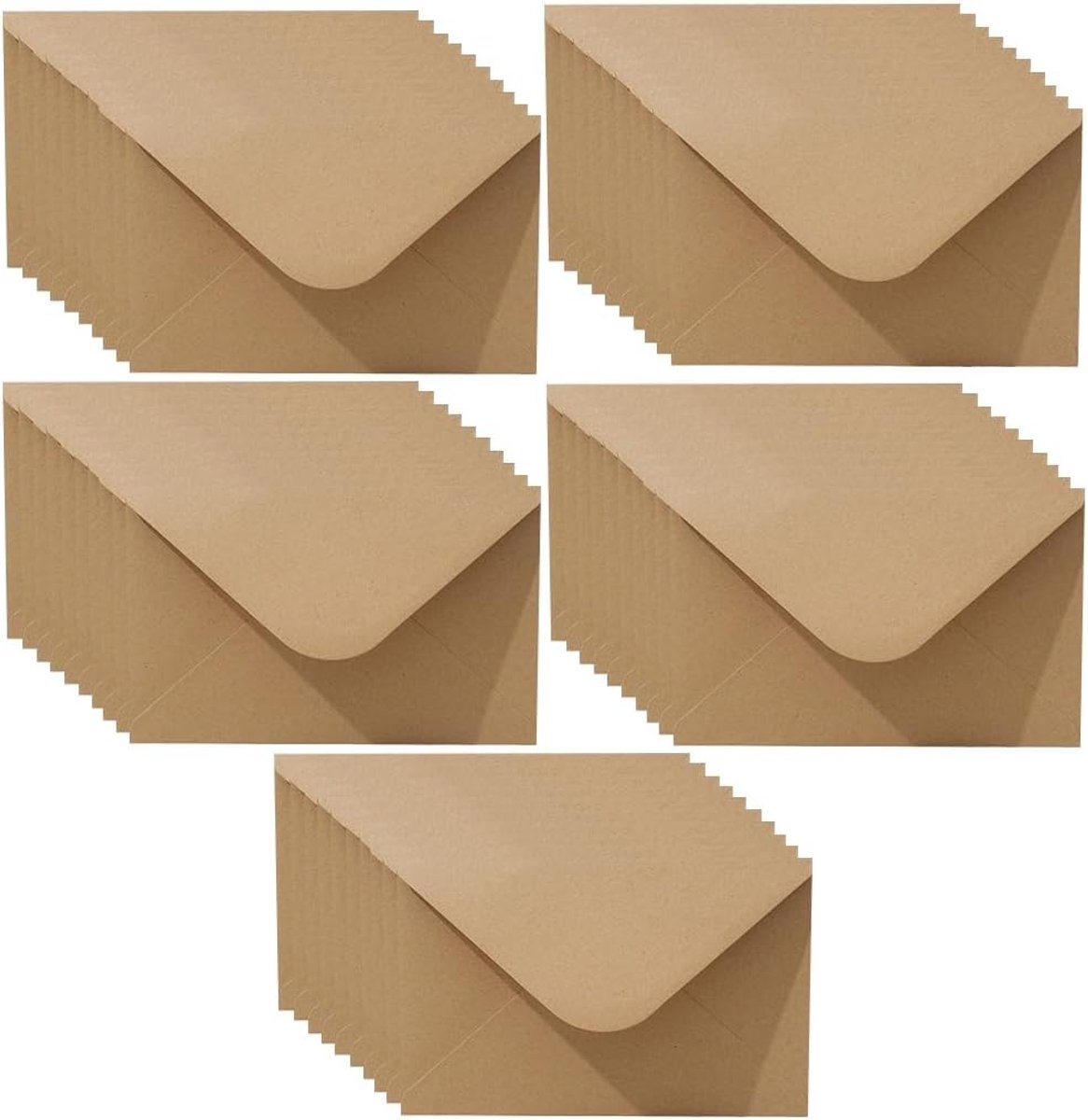 B6 envelop bruin kraftpapier - vintage 12,5x17,5 cm - pakket van 50 - ideaal voor kaarten en brieven - ShopVlot