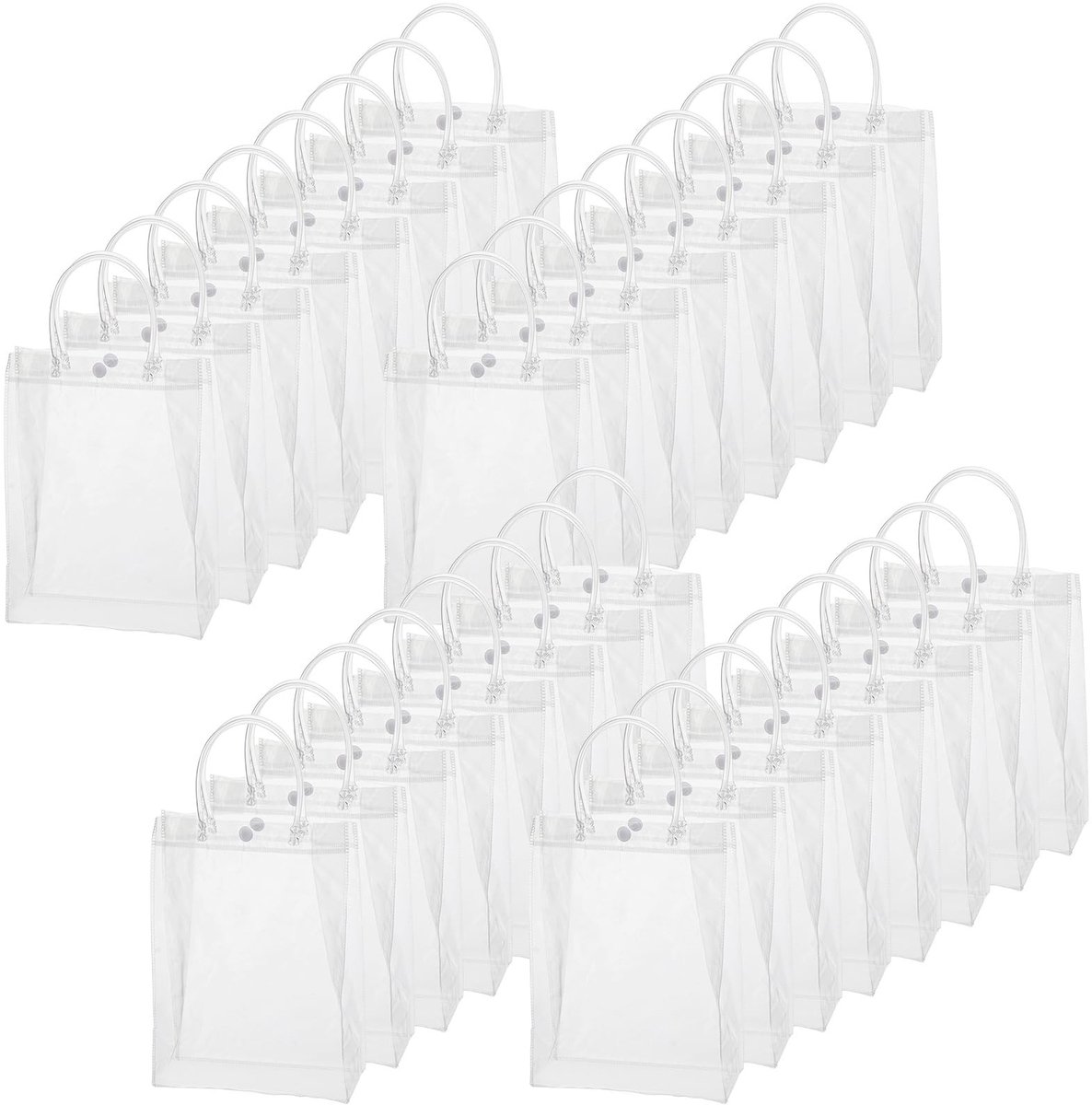 Solidchoice - Set van 40 Transparante Cadeautassen met Handvat