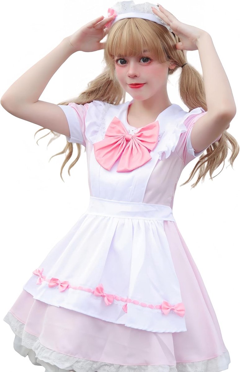 Maid Costume Cosplay Dress 3XL - Pink - Elegante uitstraling - Perfect voor feesten - ShopVlot