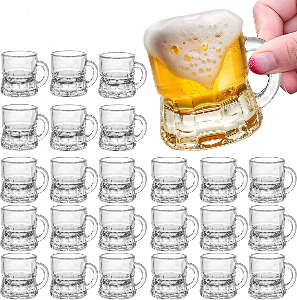 Bierpul - Helder - Mini - Glazen Borrelglazen - Voor Feestjes en Festivals