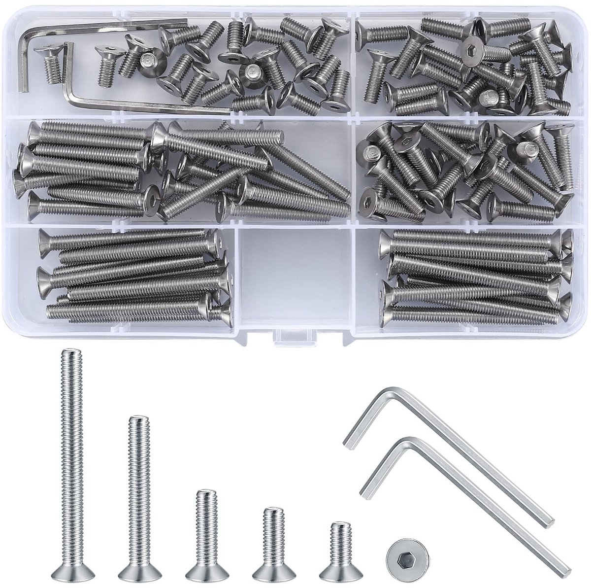 Solidchoice - Inbusbouten Set - M5x12, M5x16, M5x20, M5x35, M5x50 - 100 Stuks