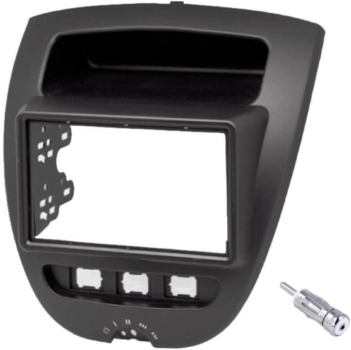 Radio panel kit 2-din assembly kit - Front paneel frame - Geschikt voor Citroen C1, Peugeot 107, Toyota Aygo - ShopVlot