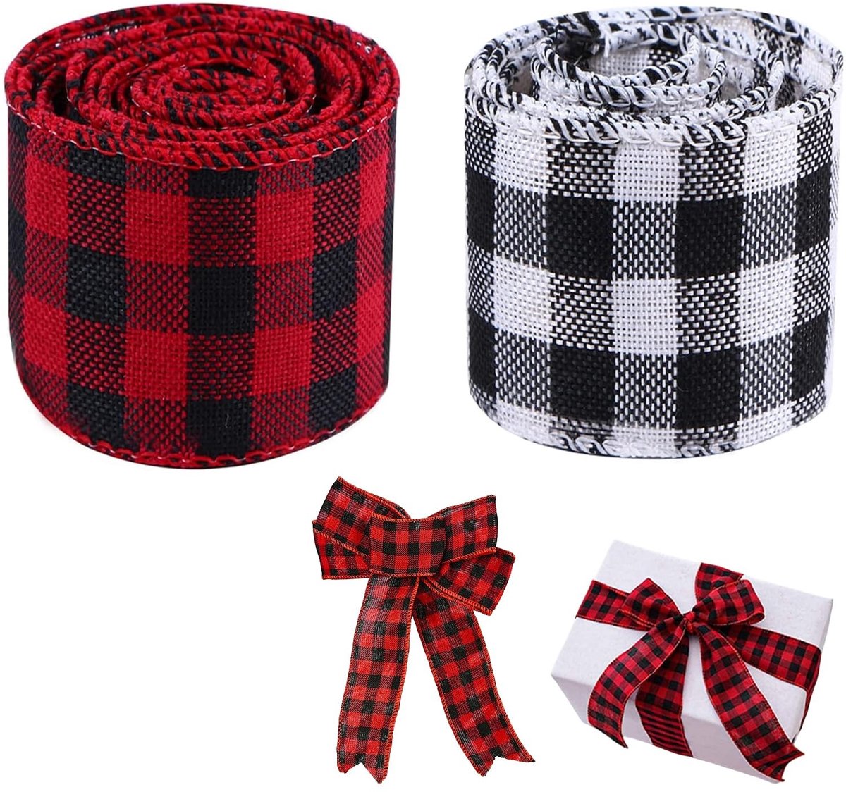 Solidchoice - 2 Rollen Jute Ribbons voor Cadeauverpakking en Decoratie